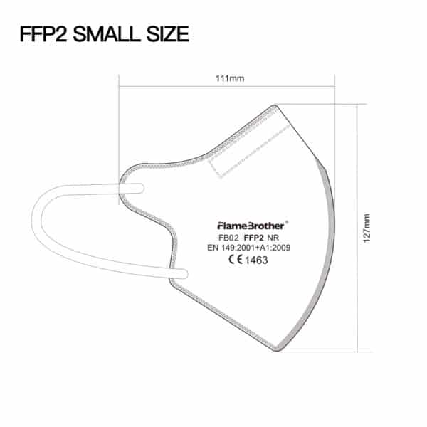 FlameBrother FB02 FFP2 Kids Mask Size
