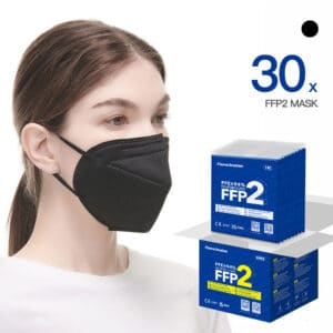 FlameBrother FFP2 Mask Black CE 2797 Certified FFP2 Respirator Masks 30pcs Black